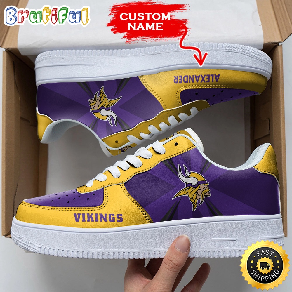Custom NFL Minnesota Vikings Air Force 1 Shoes Versatile AF1 Series