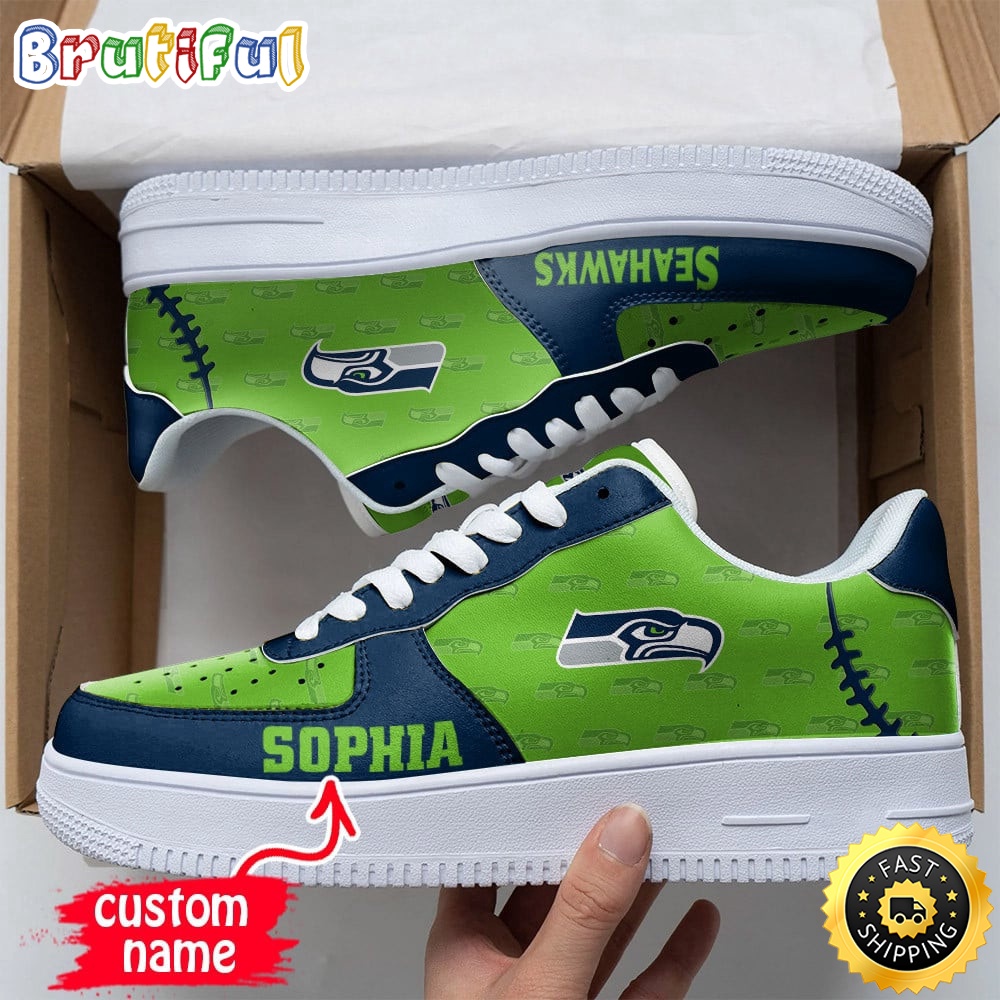 Custom NFL Seattle Seahawks Air Force 1 Shoes Fashionable Air Force 1