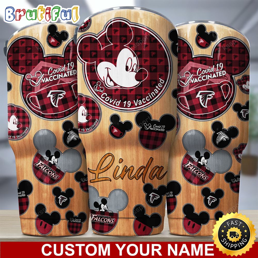 Custom Name NFL Atlanta Falcons Tumbler Nfl Mickey Tumbler