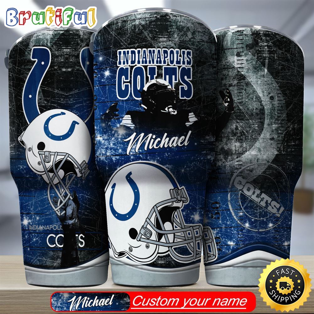 Custom Name NFL Indianapolis Colts Tumbler Great Gift For Sports Fan