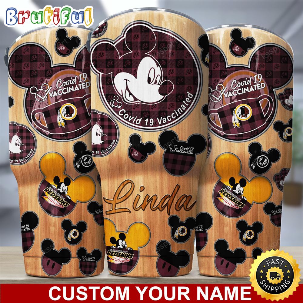 Custom Name NFL Washington Redskins Tumbler Nfl Mickey Tumbler