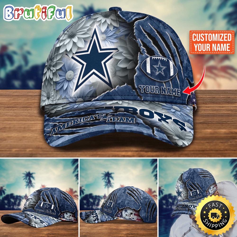 Dallas Cowboys Baseball Cap Flower New Trending Custom Cap For Fan
