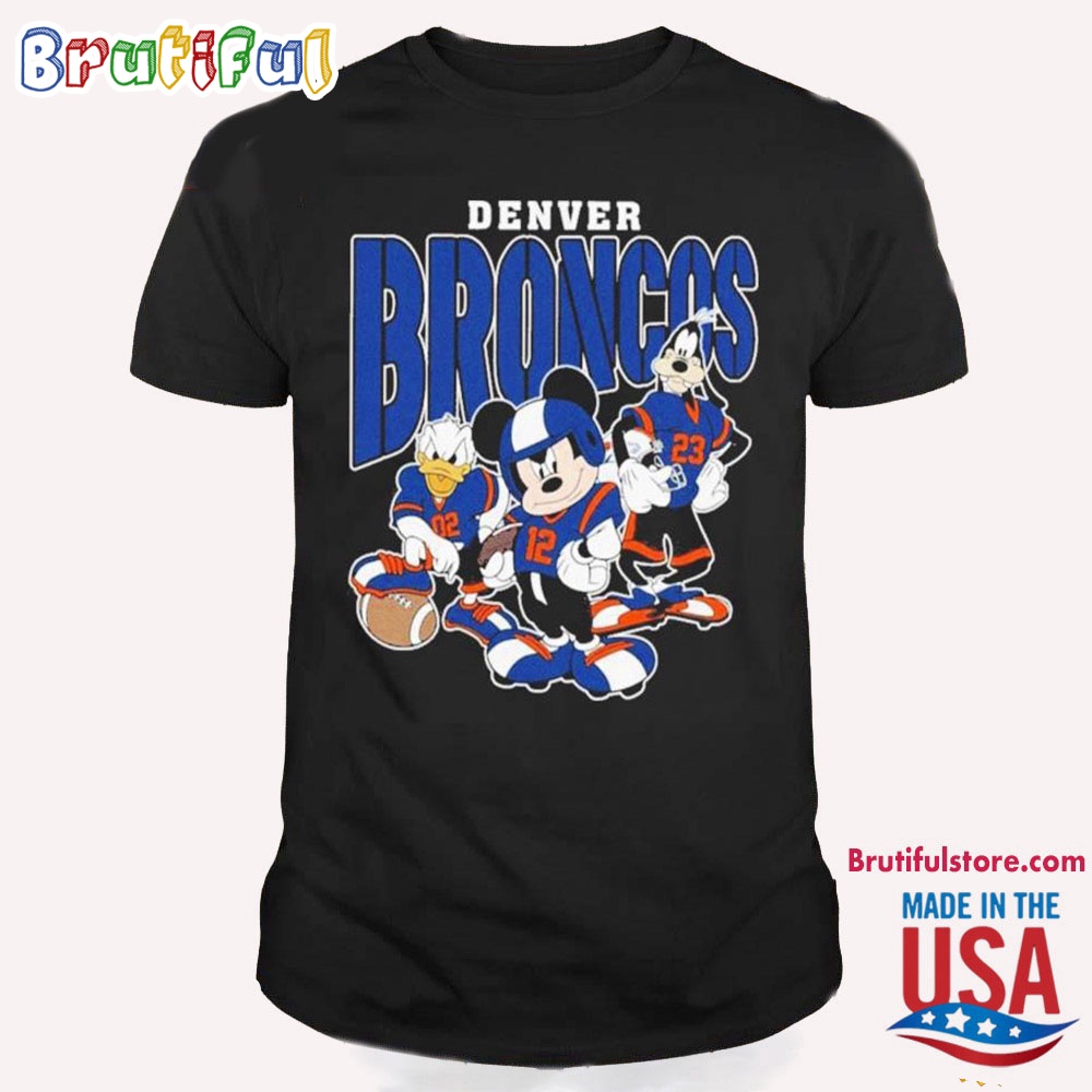 Denver Broncos Mickey Donald Duck And Goofy T Shirt, Denver Broncos Football Team 2024 Shirt