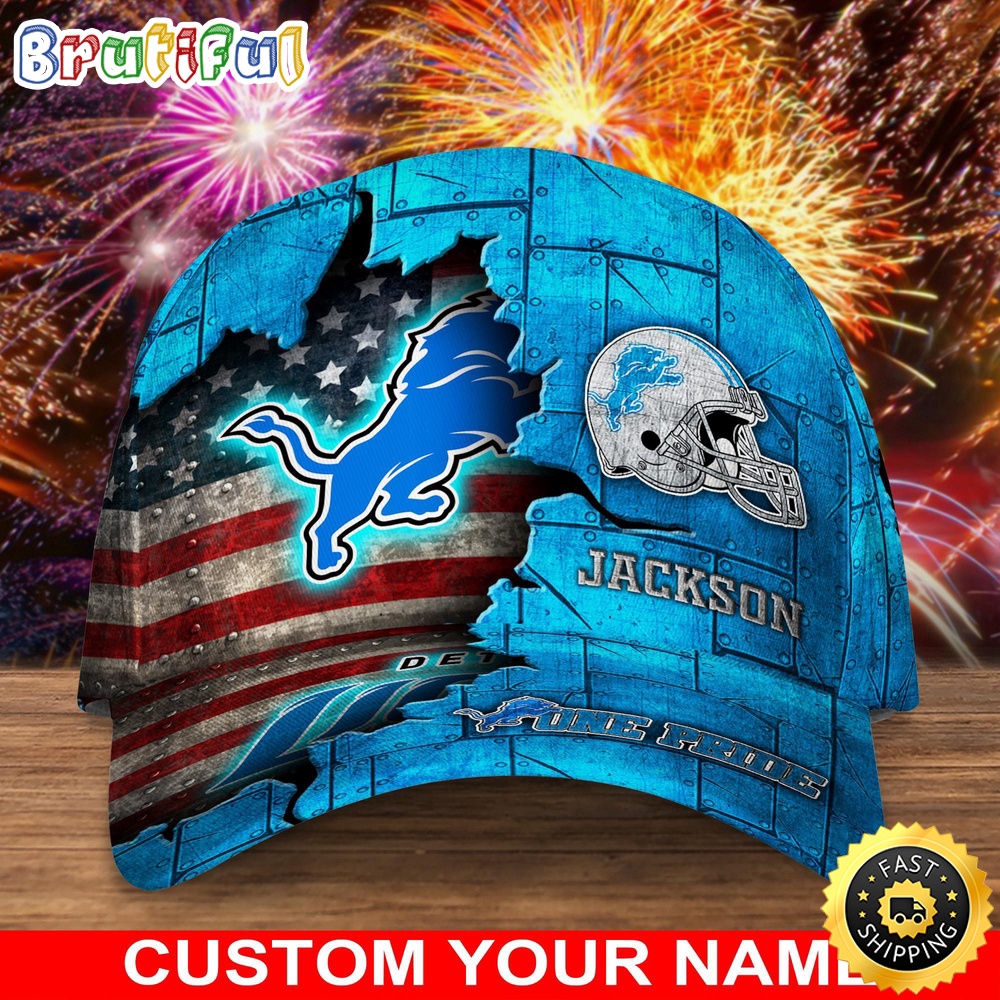 Detroit Lions Baseball Cap Custom Cap Go Sports Teams