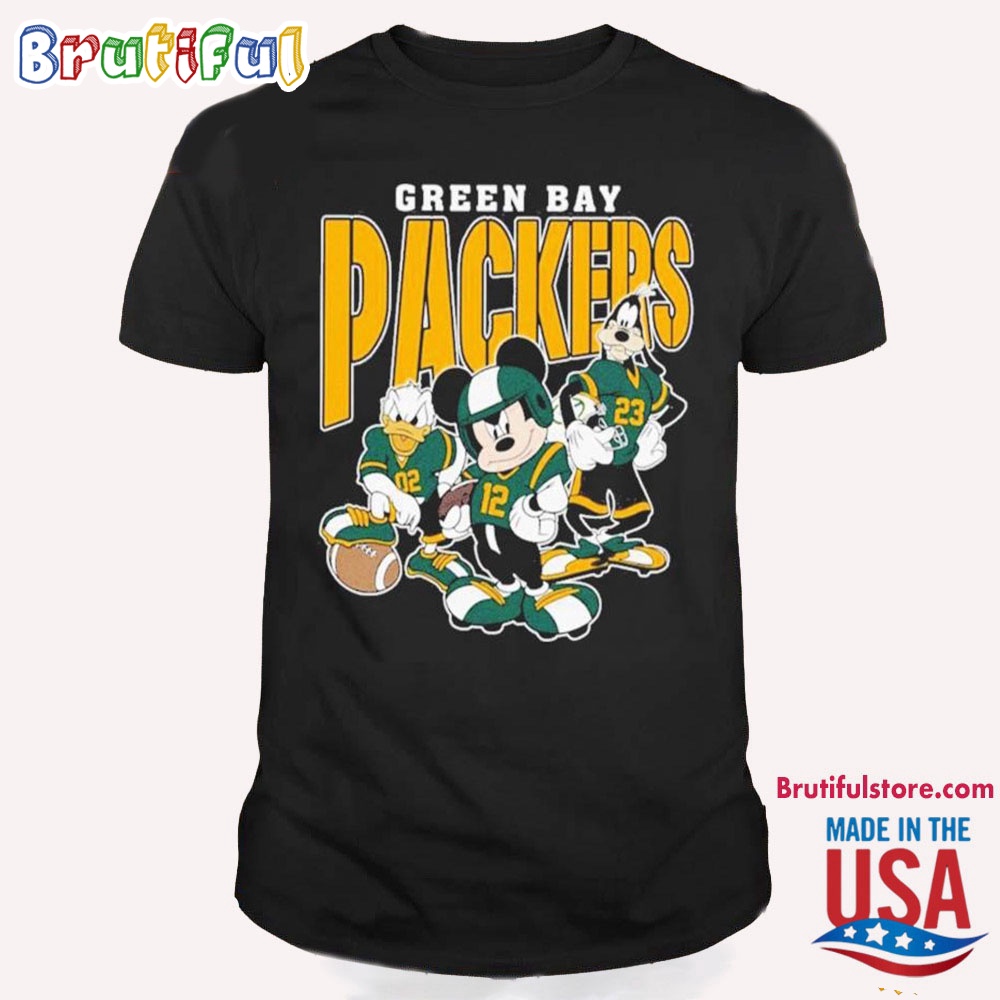 Green Bay Packers Mickey Donald Duck And Goofy T Shirt, Green Bay Packers Football Team 2024 Shirt