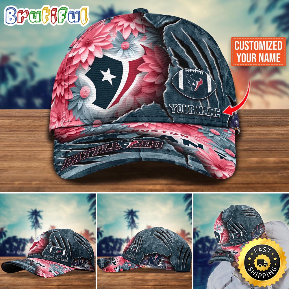 Houston Texans Baseball Cap Flower New Trending Custom Cap For Fan