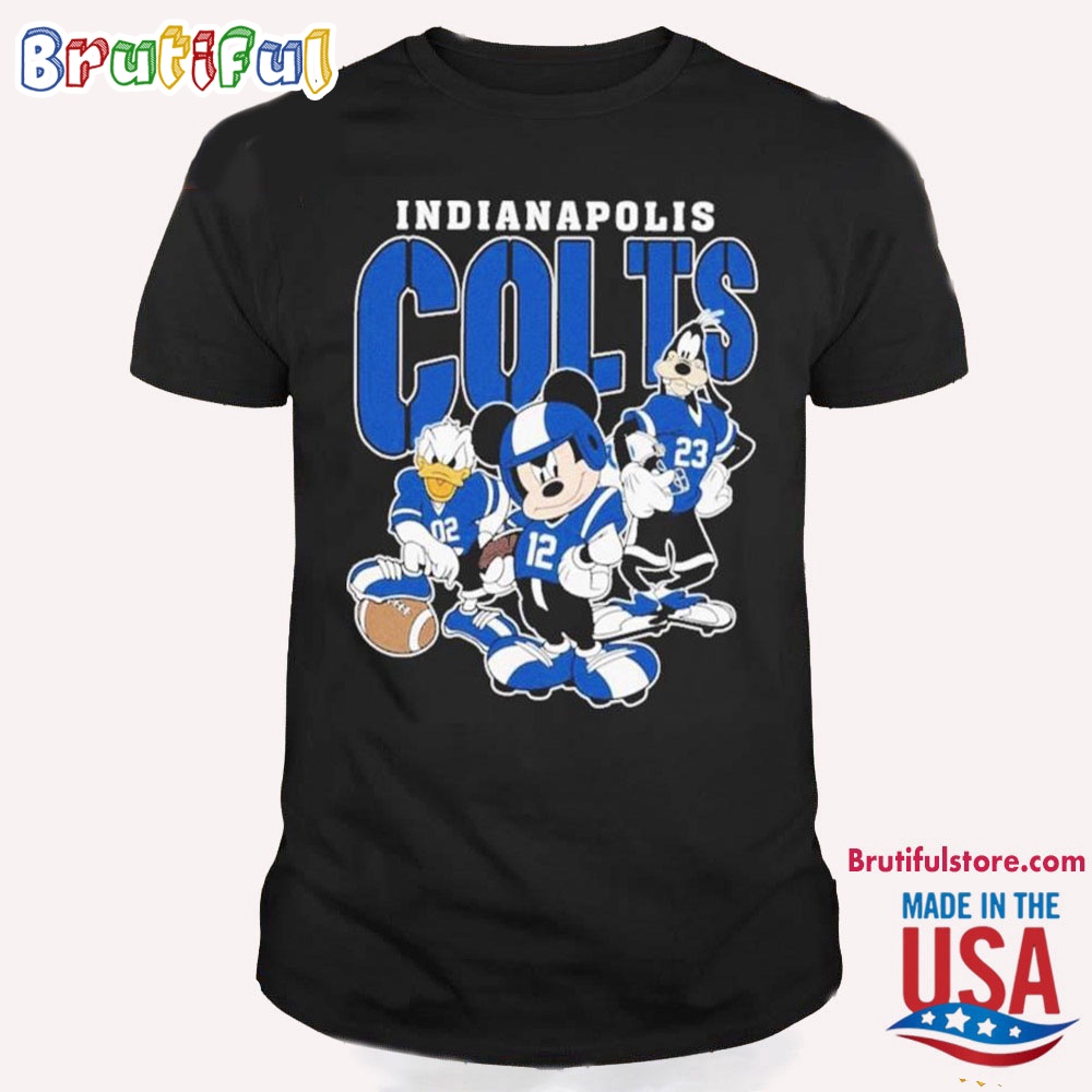 Indianapolis Colts Mickey Donald Duck And Goofy T Shirt, Indianapolis Colts Football Team 2024 Shirt