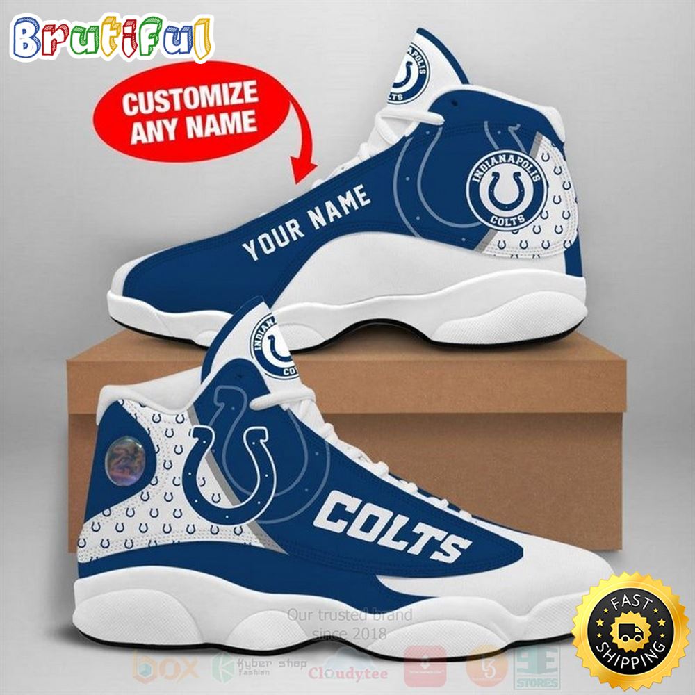 Indianapolis Colts Nfl Custom Name Air Jordan 13 Shoes