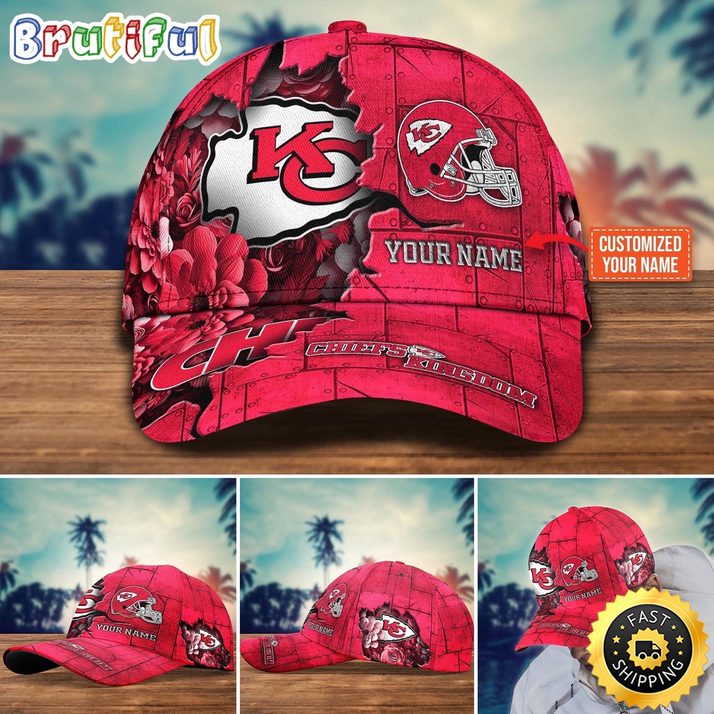 Kansas City Chiefs Baseball Cap Flower Custom Trending Cap