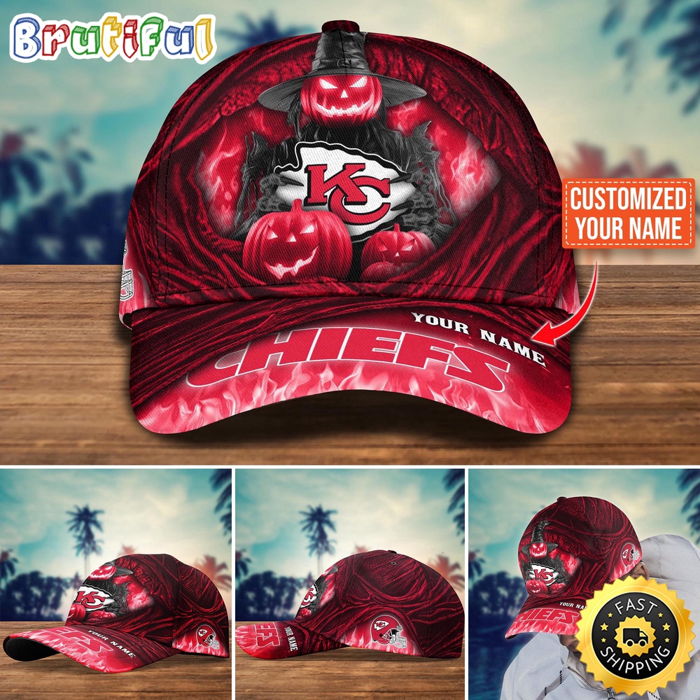 Kansas City Chiefs Baseball Cap Halloween Custom Cap For Fans