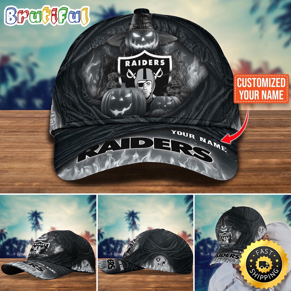 Las Vegas Raiders Baseball Cap Halloween Custom Cap For Fans