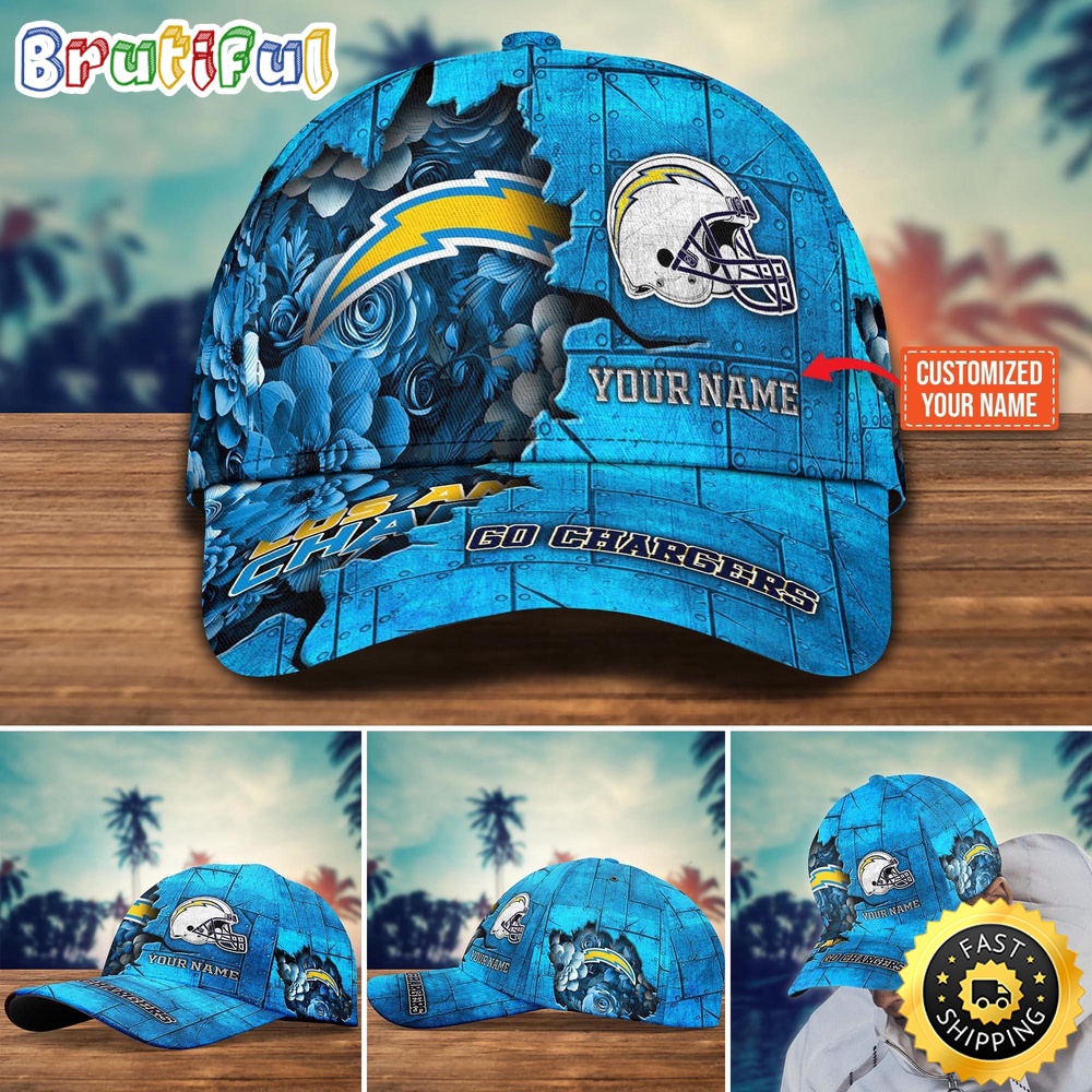 Los Angeles Chargers Baseball Cap Flower Custom Trending Cap