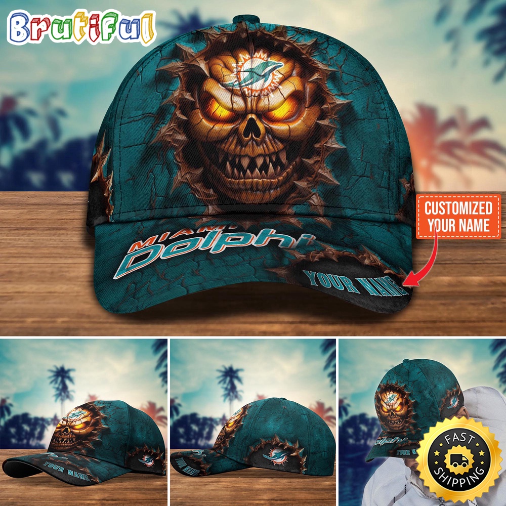 Miami Dolphins Baseball Cap Halloween Custom Cap For This Season