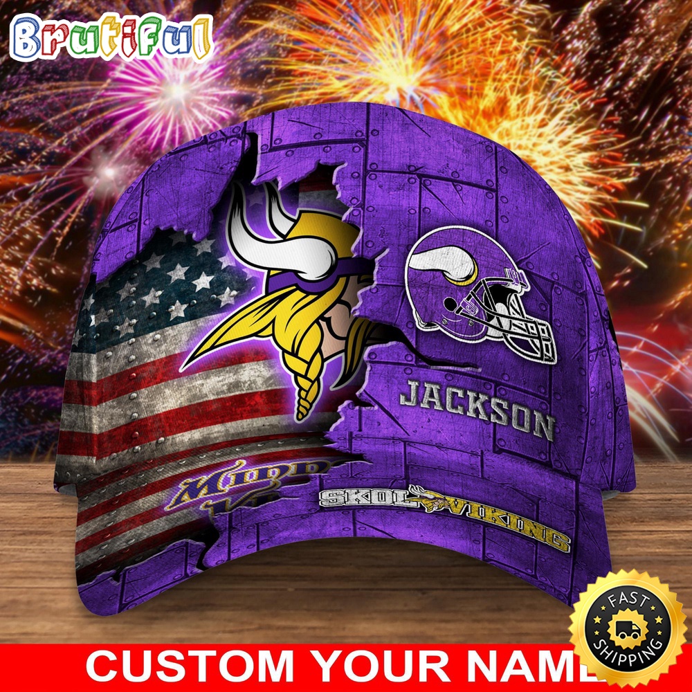 Minnesota Vikings Baseball Cap Custom Cap Go Sports Teams