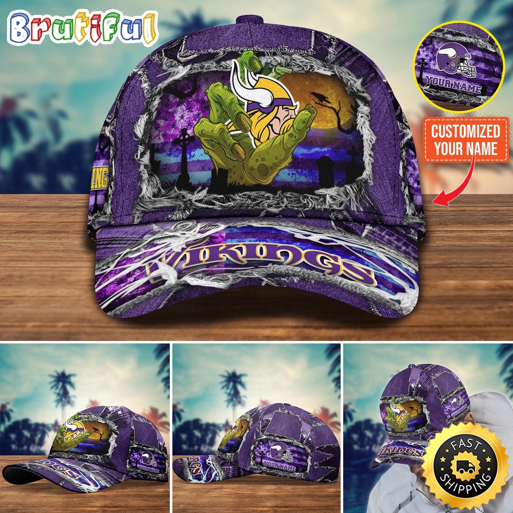 Minnesota Vikings Baseball Cap Halloween Cap Customize For This Season