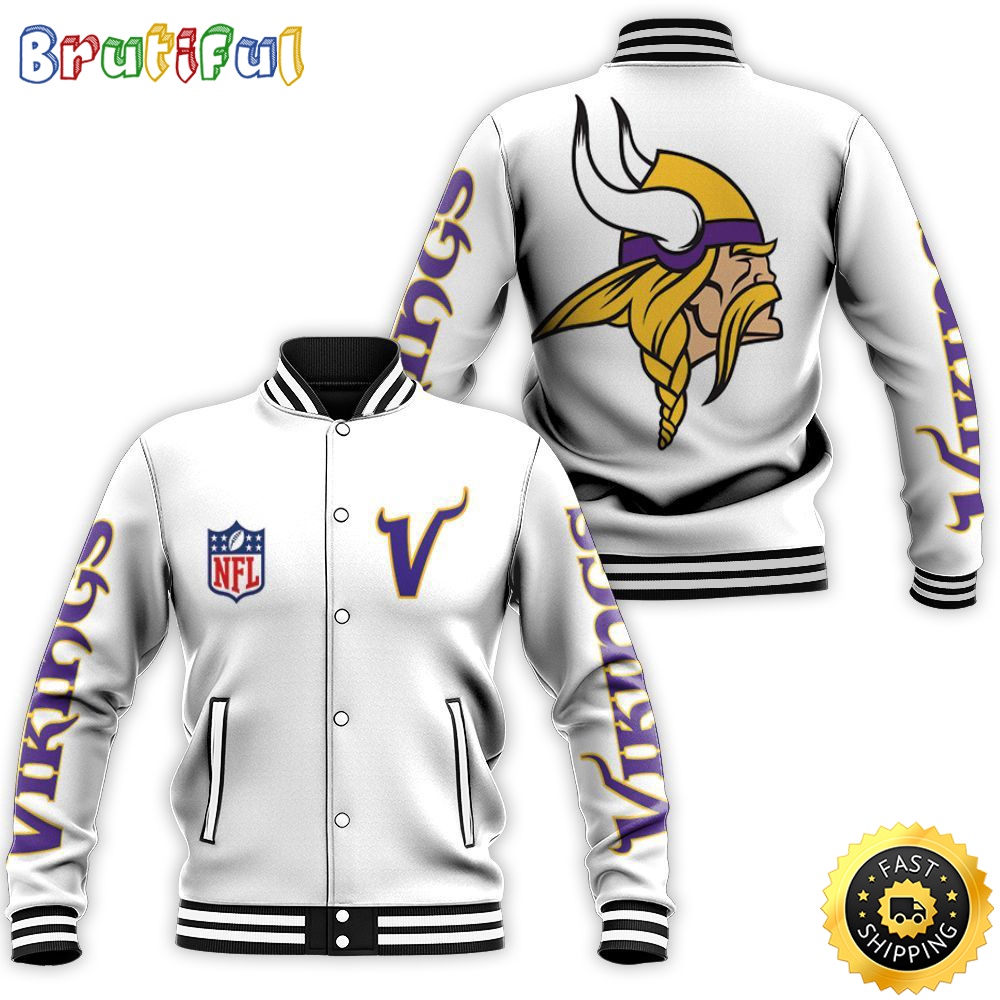 Minnesota Vikings Baseball Jacket For Nfl Fans