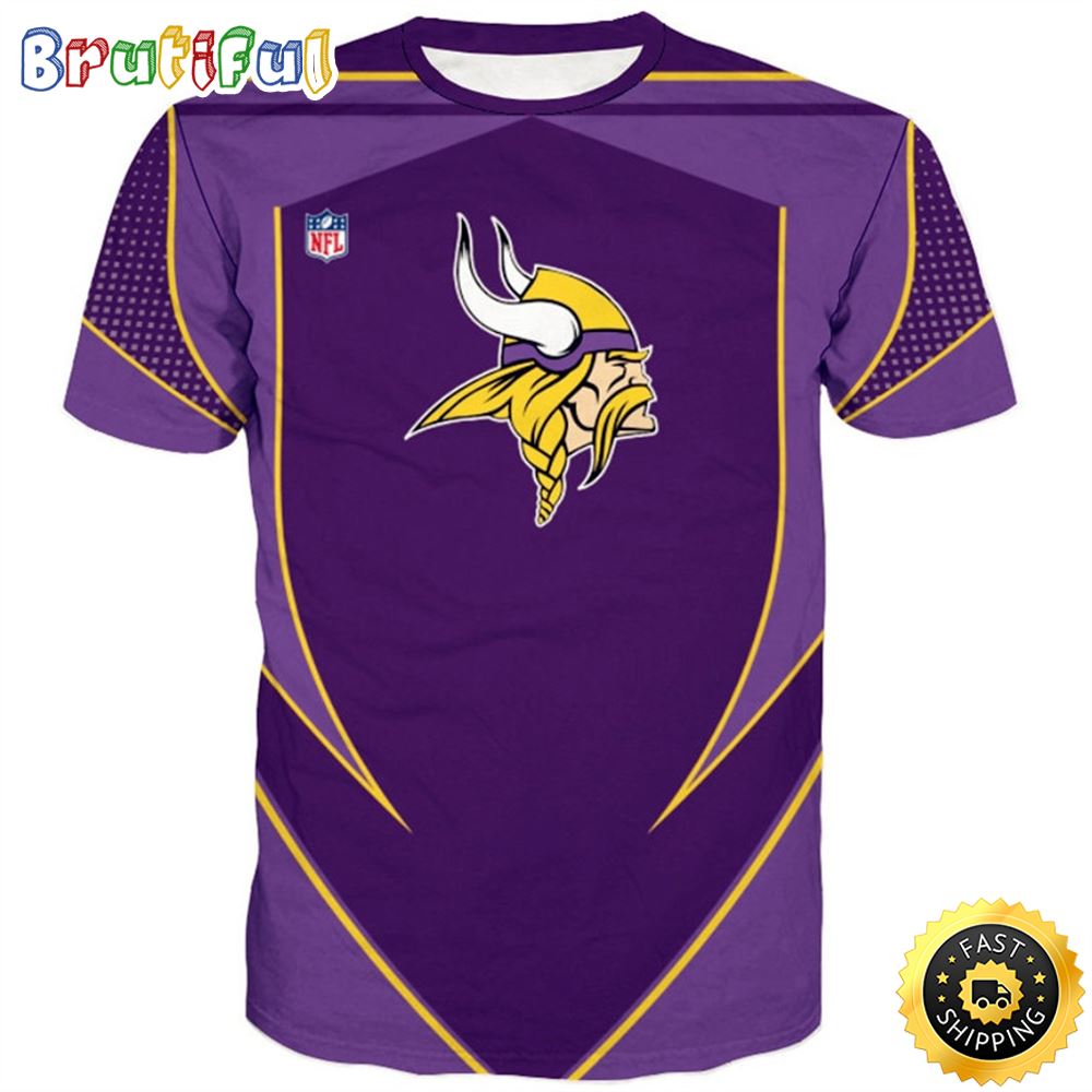 N.F.L.Minnesota Vikings & Vikings Logo 3D T-shirt All Over Print Shirts