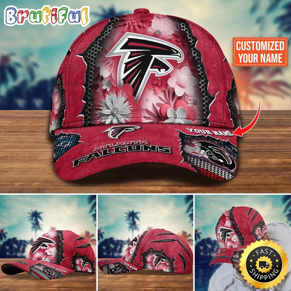 NFL Atlanta Falcons Baseball Cap Flag Flower Trending Custom Cap