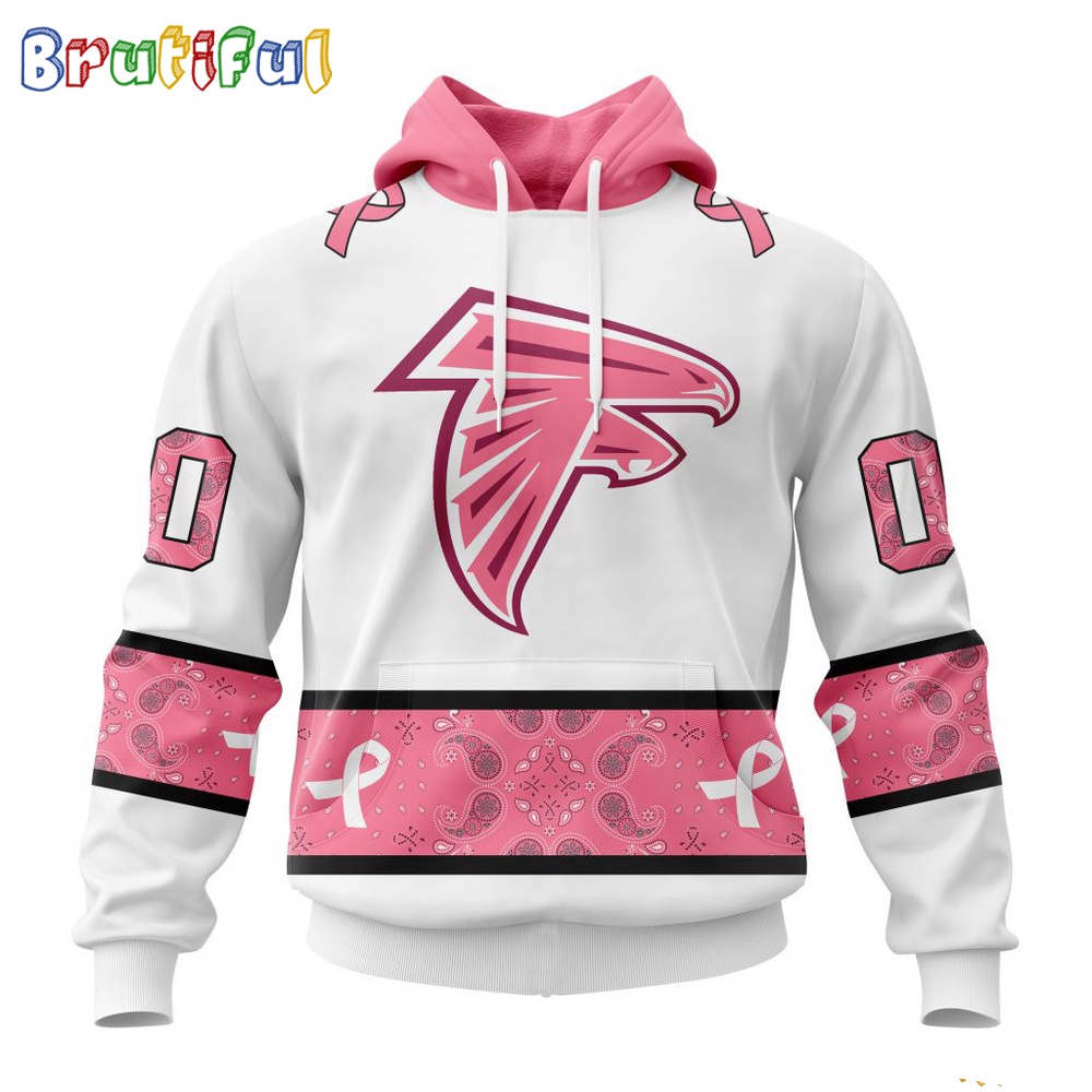 NFL Atlanta Falcons Hoodie Special Pink Design Fight Breast Cancer