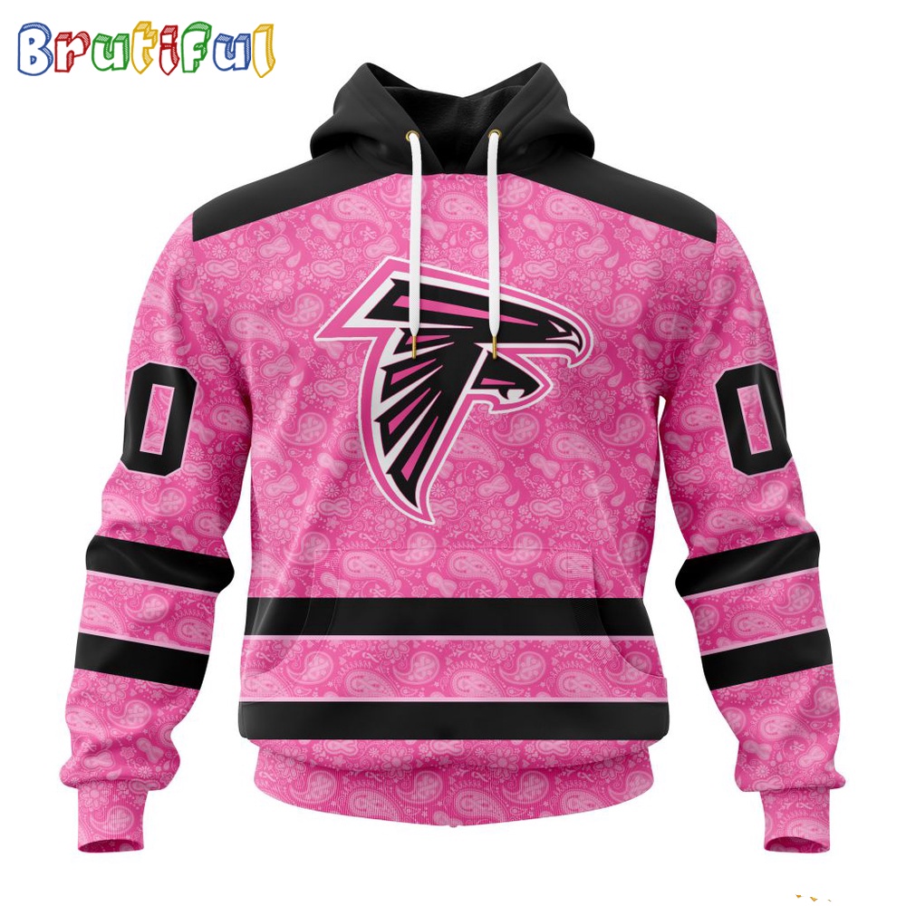 NFL Atlanta Falcons Hoodie Special Pink Hoodie Design Fight Breast Cancer