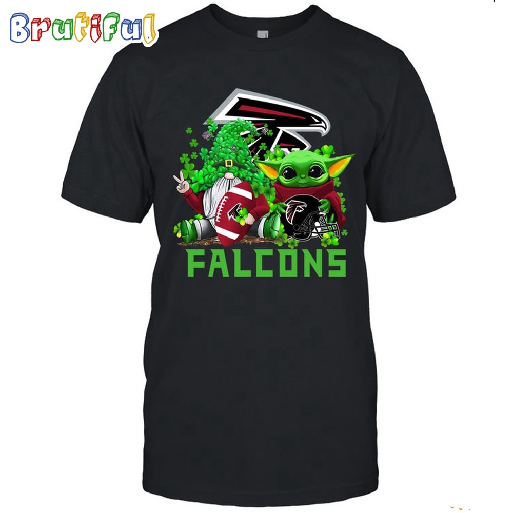 NFL Atlanta Falcons St Patrick's Day T-Shirt Special Gomes Baby Yoda St Patricks Day Shirt