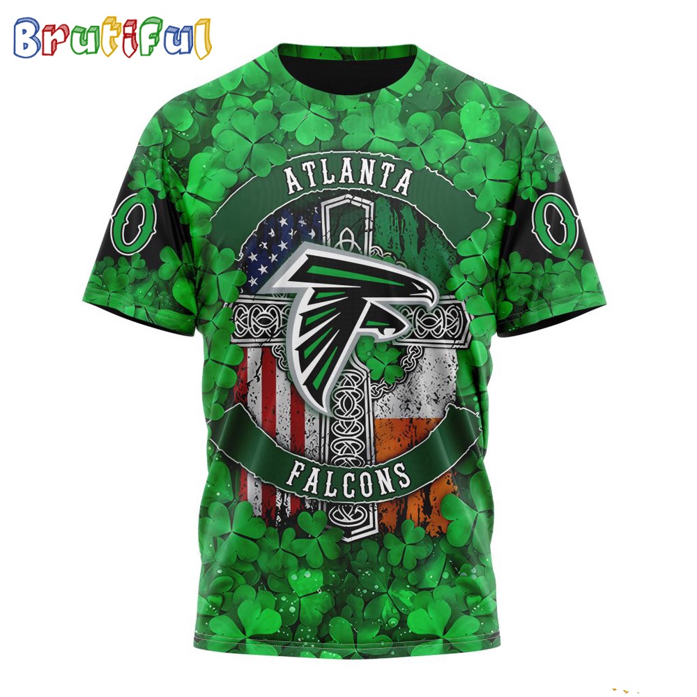 NFL Atlanta Falcons T-Shirt Special Design 3D T-Shirt St Patrick Day