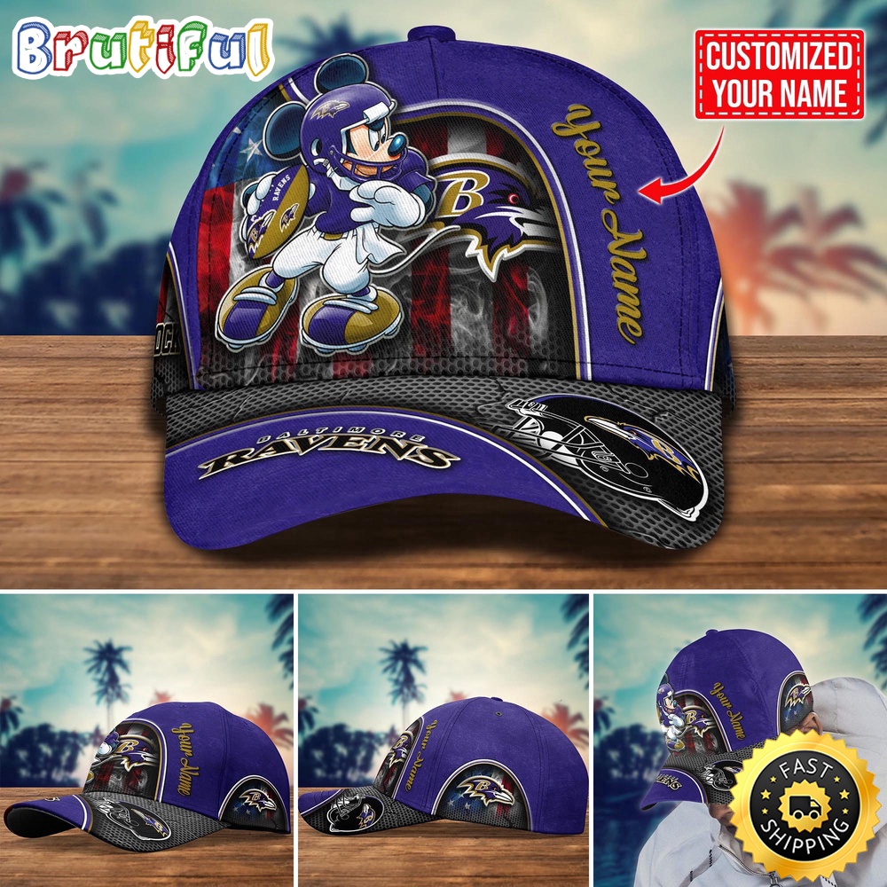 NFL Baltimore Ravens Baseball Cap Mickey Cap Trending Custom Cap