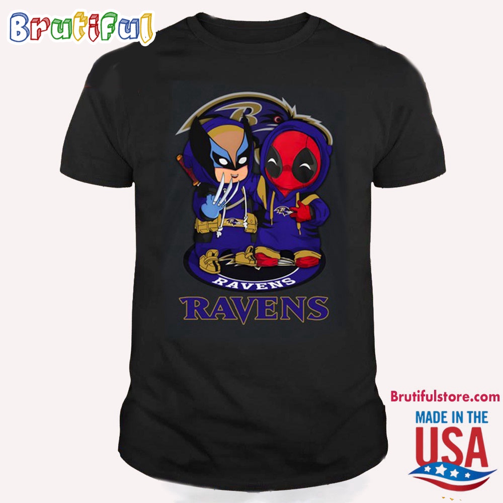 NFL Baltimore Ravens Deadpool T Shirt, Football Deadpool Shirt