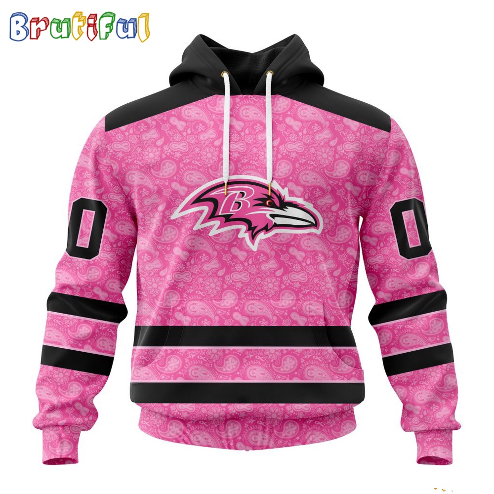 NFL Baltimore Ravens Hoodie Special Pink Hoodie Design Fight Breast Cancer