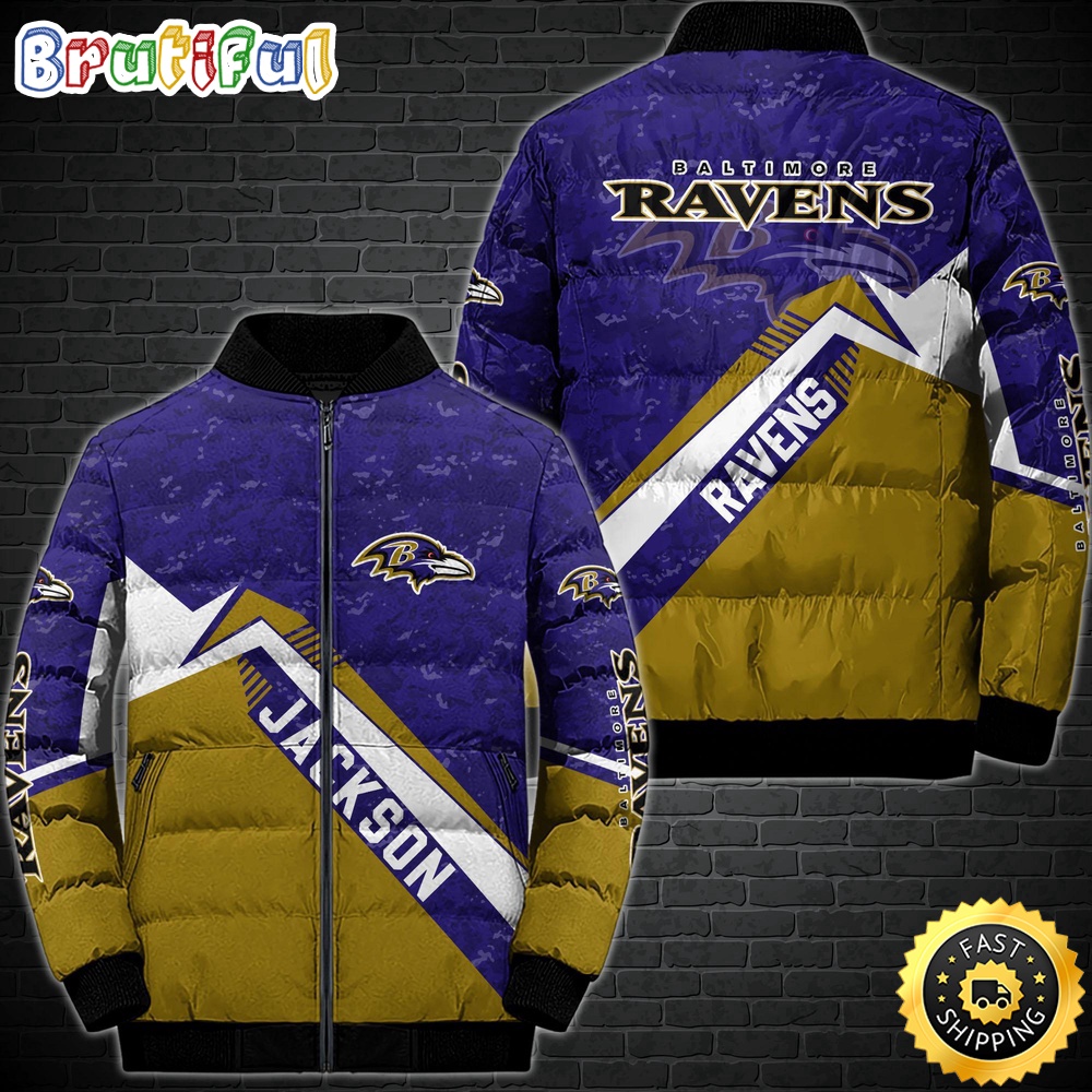 NFL Baltimore Ravens Puffer Jacket Customized Sport Down Jacket