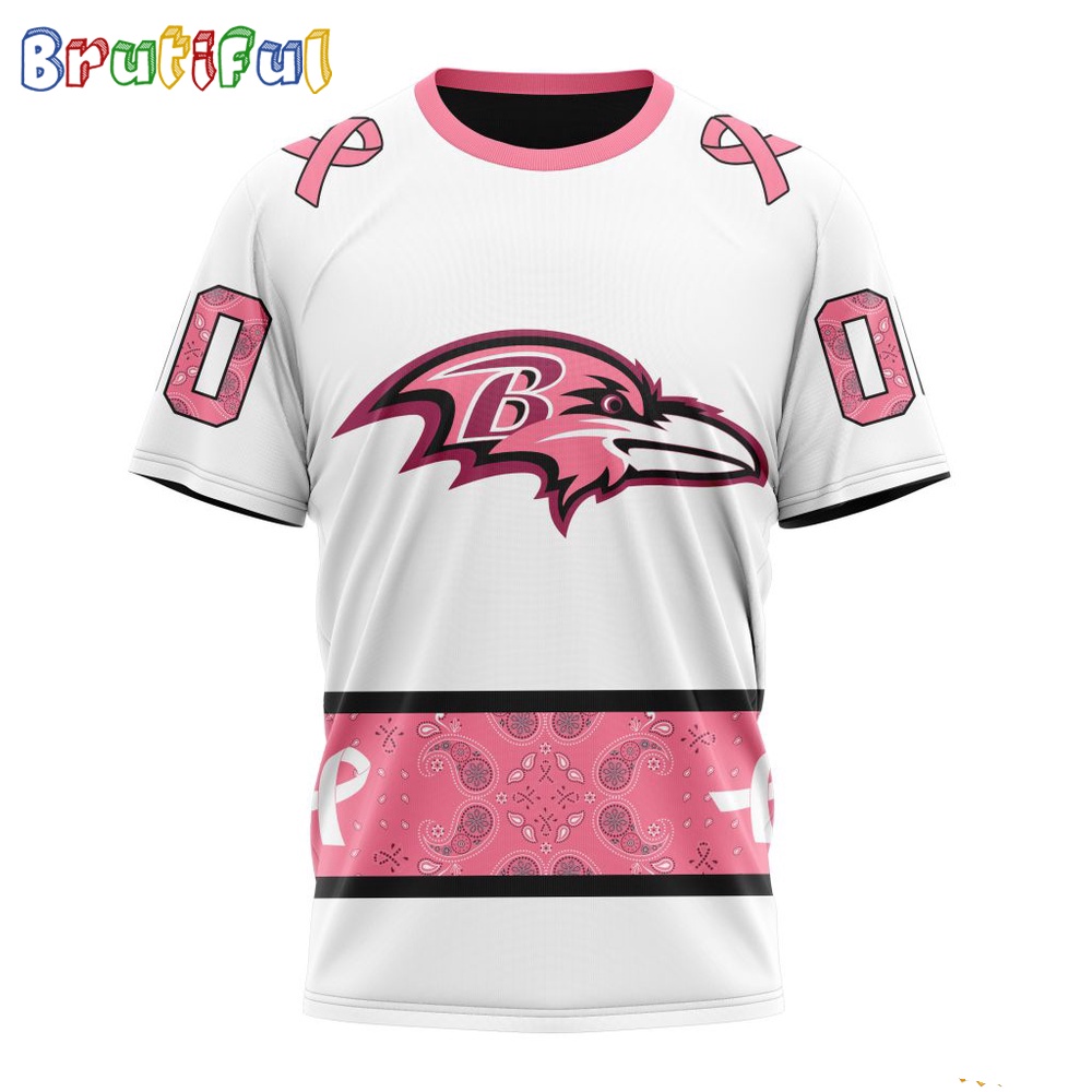 NFL Baltimore Ravens T-Shirt Special Pink Design Fight Breast Cancer