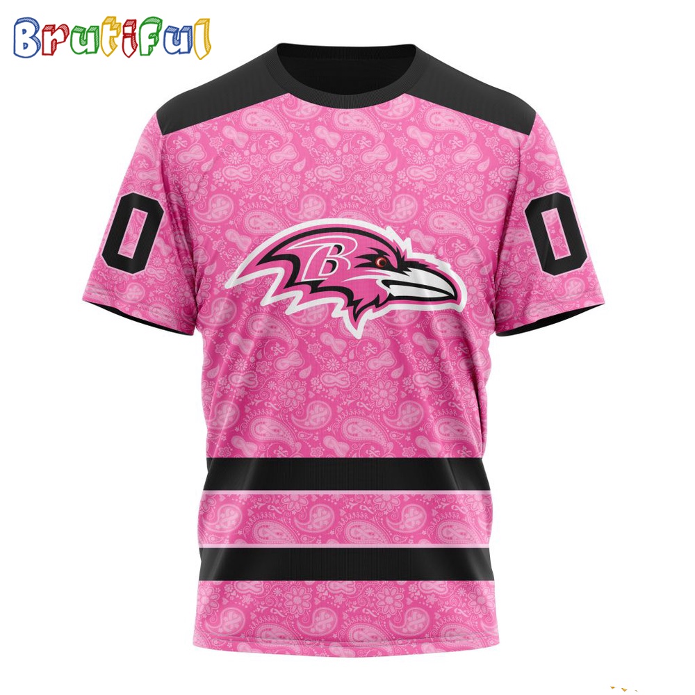 NFL Baltimore Ravens T-Shirt Special Pink T-Shirt Design Fight Breast Cancer