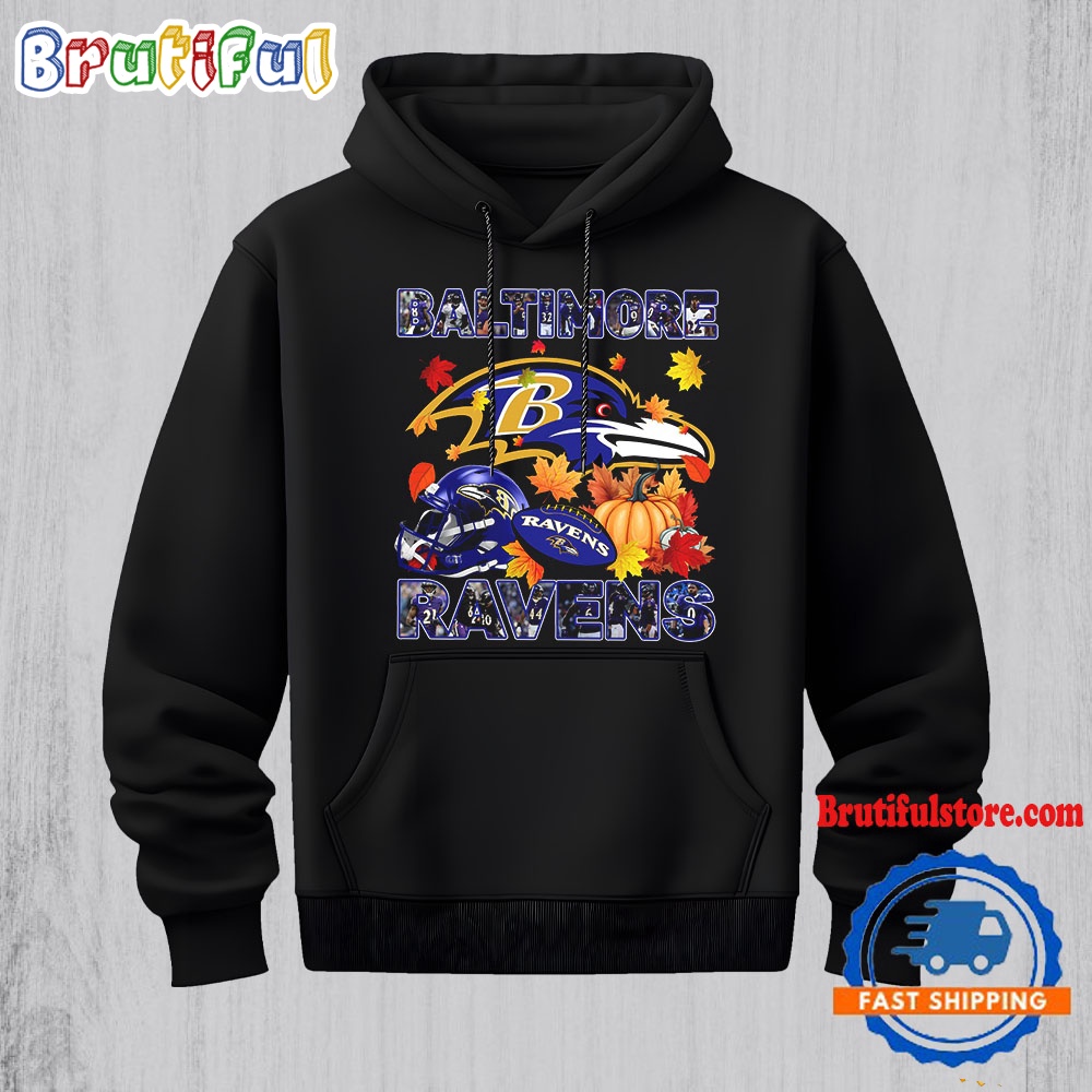 NFL Baltimore Ravens Team Player Graphics Autumn Hoodie Shirt