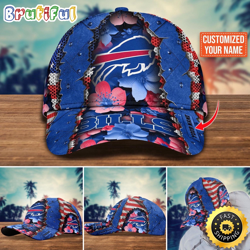 NFL Buffalo Bills Baseball Cap Custom Name Football Cap For Fans