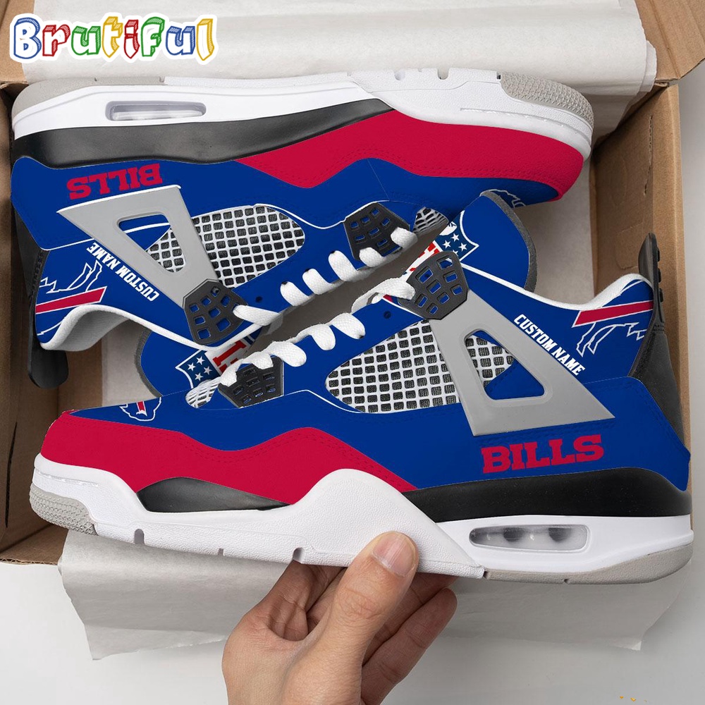 NFL Buffalo Bills Football Team Air Jordan 4 Shoes, Personalized AJ4 Sneaker