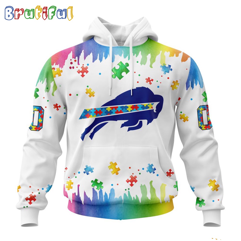 NFL Buffalo Bills Hoodie Special Autism Awareness Design All Over Print Hoodie