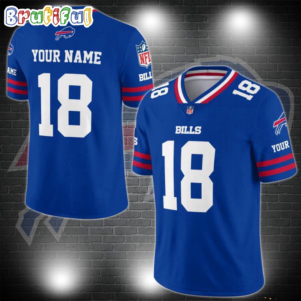 NFL Buffalo Bills Logo Team Custom Football Jersey, Football Jersey Shirt