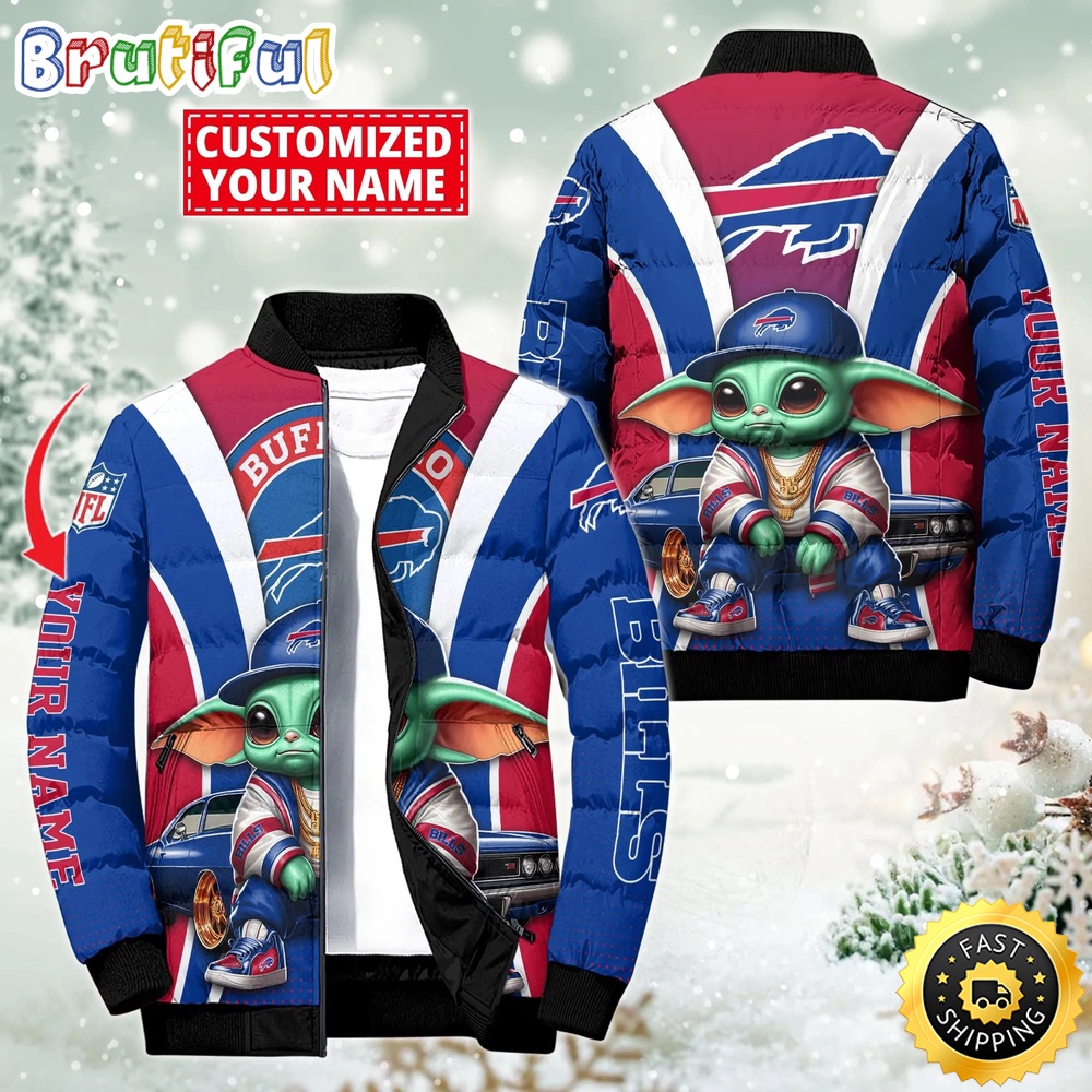 NFL Buffalo Bills Puffer Jacket Baby Yoda Custom Jacket