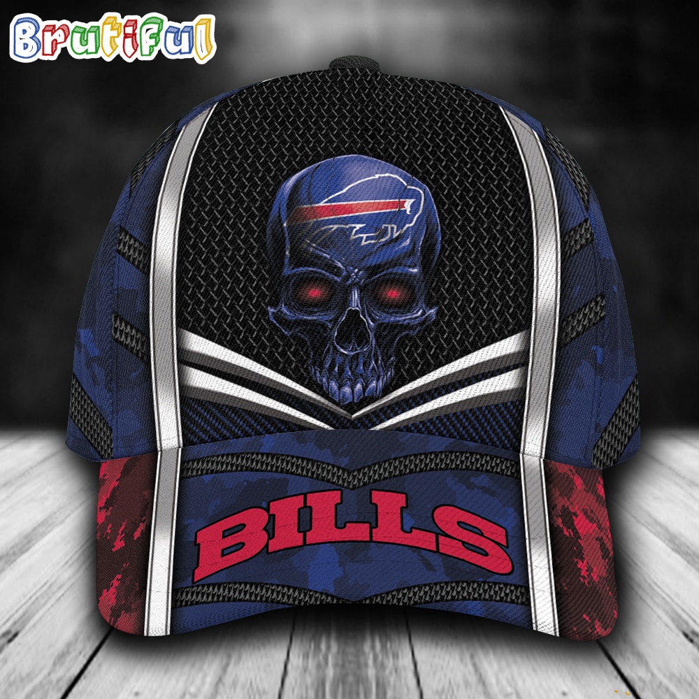 NFL Buffalo Bills Special Halloween Skull Custom Baseball Cap