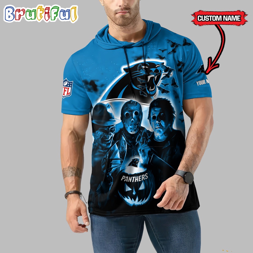 NFL Carolina Panthers Horror Characters Essential Halloween Sleeveless Hoodie