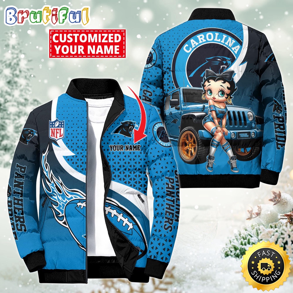 NFL Carolina Panthers Puffer Jacket Betty Boop Custom Jacket
