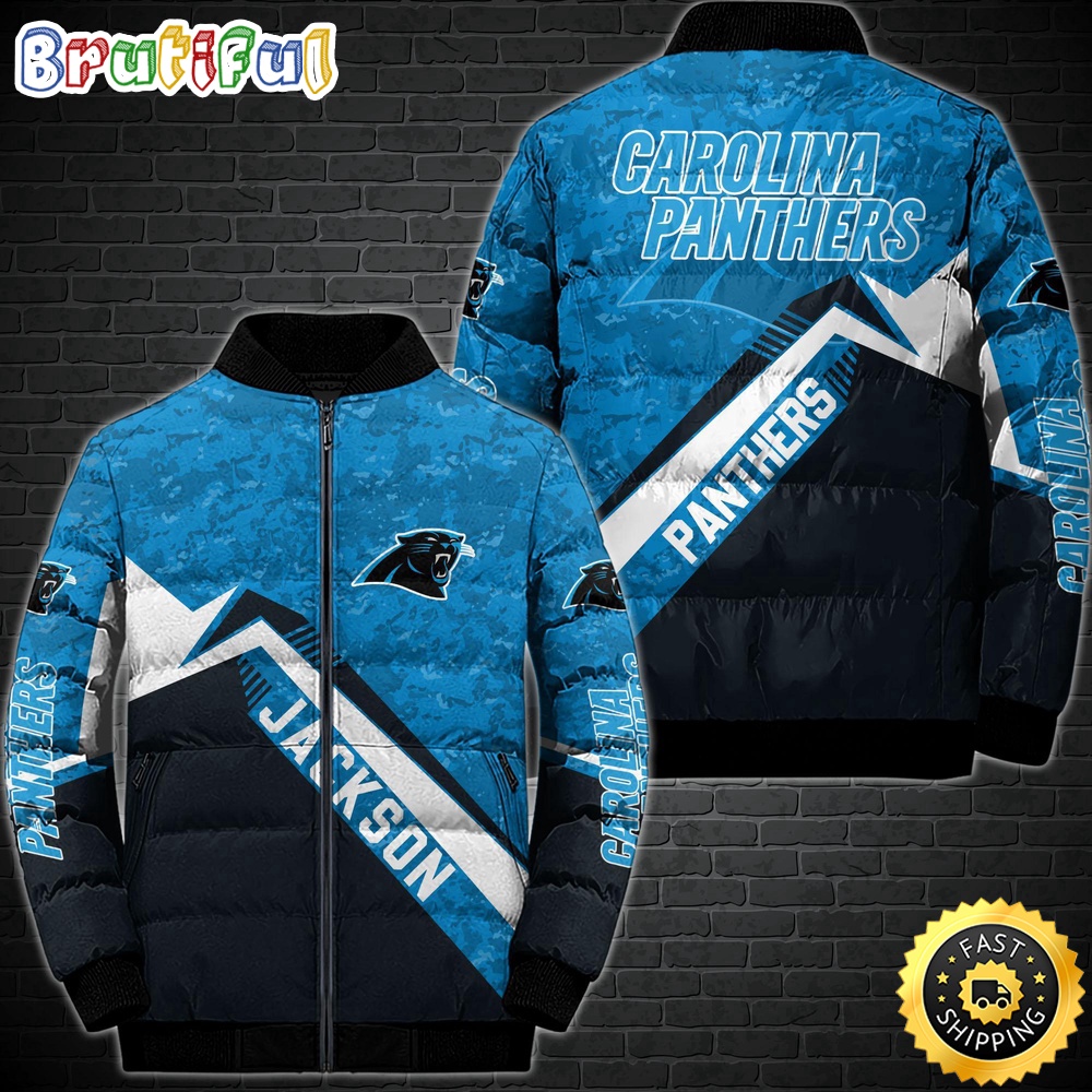 NFL Carolina Panthers Puffer Jacket Customized Sport Down Jacket