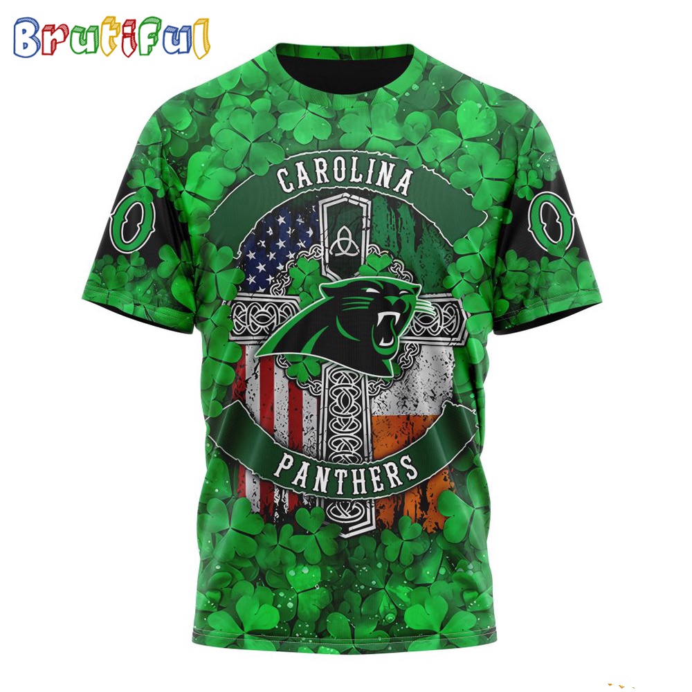NFL Carolina Panthers T-Shirt Special Design 3D T-Shirt St Patrick Day