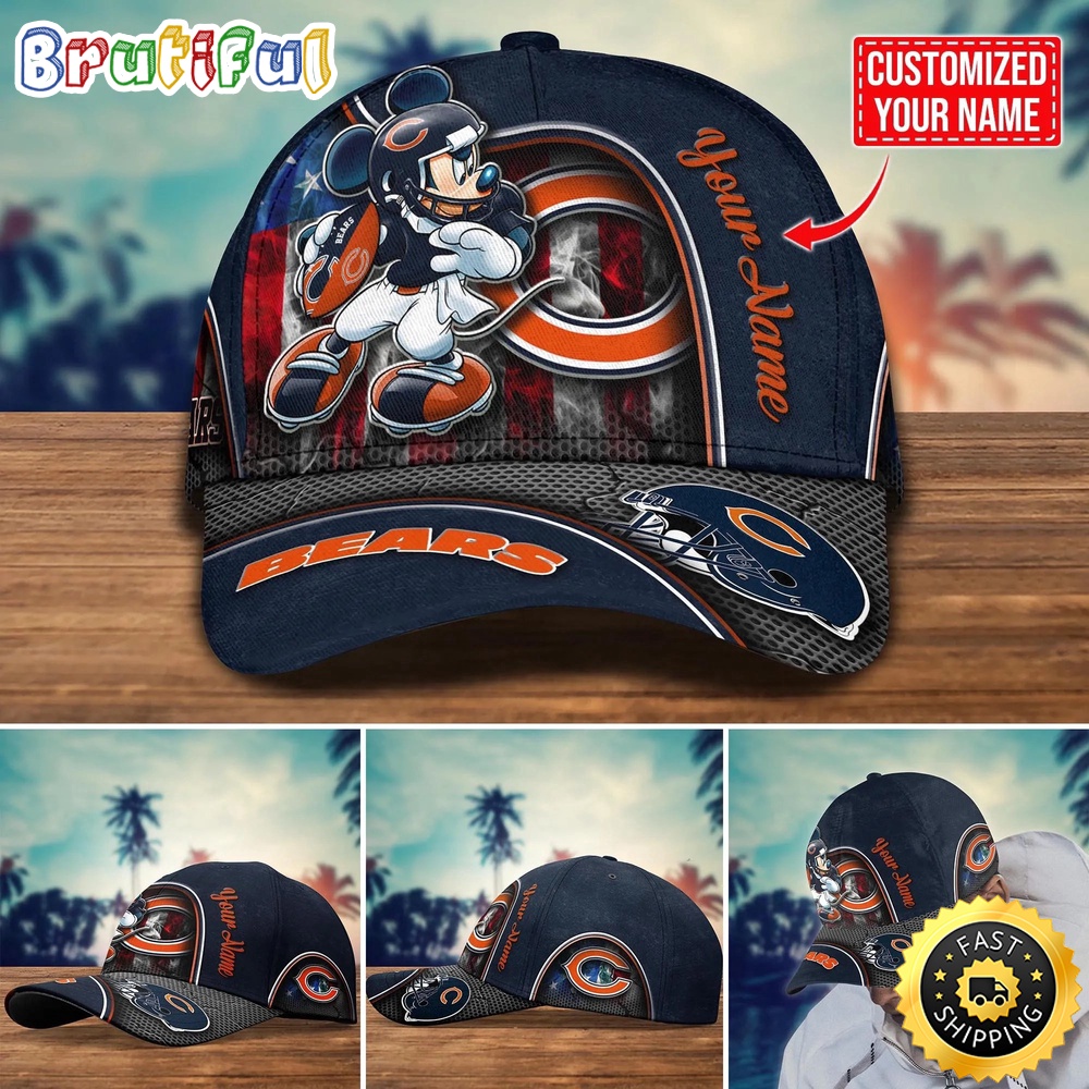 NFL Chicago Bears Baseball Cap Mickey Cap Trending Custom Cap