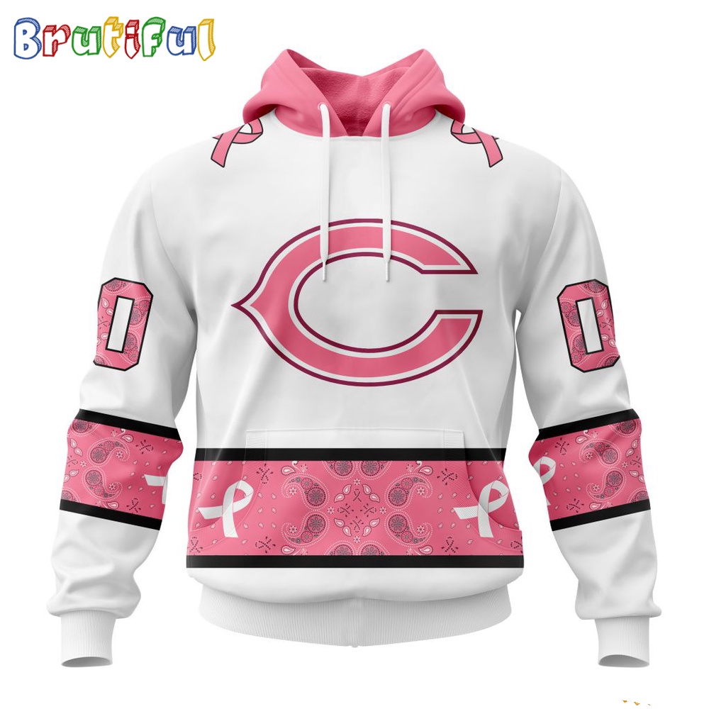 NFL Chicago Bears Hoodie Special Pink Design Fight Breast Cancer
