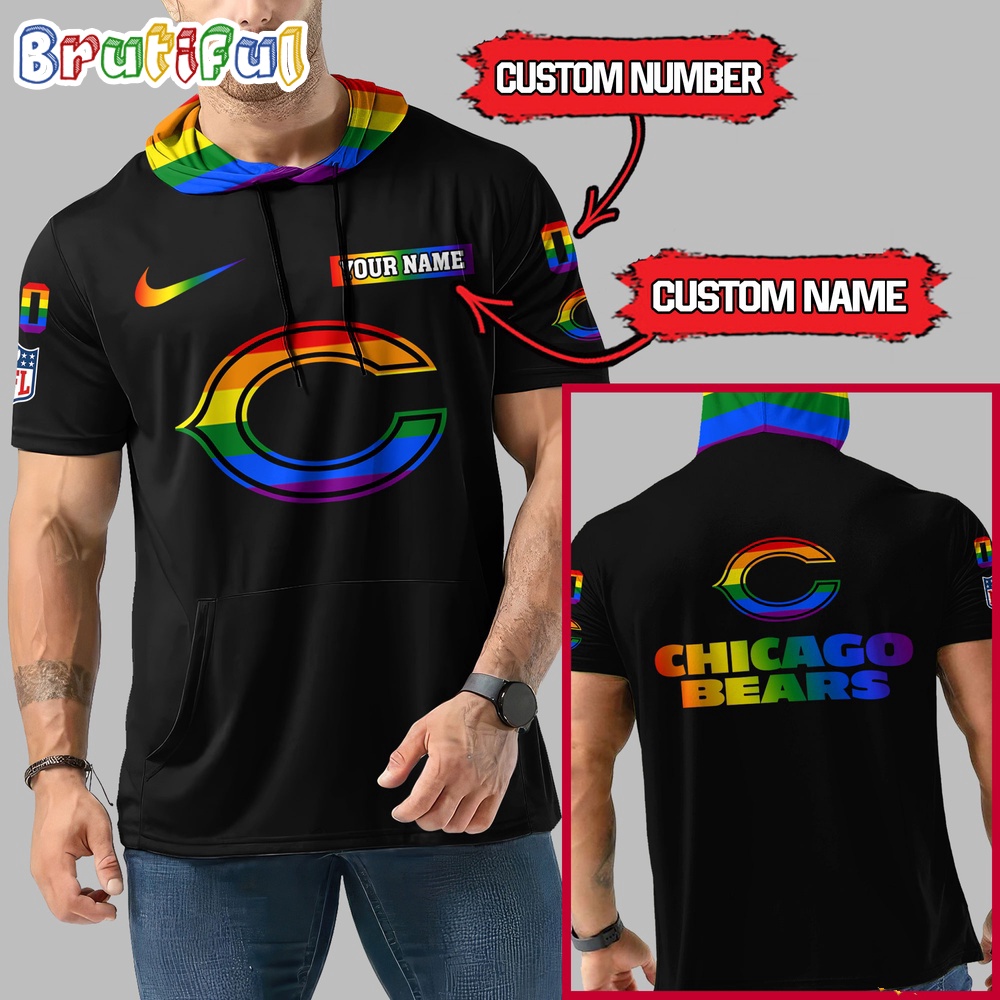 NFL Chicago Bears LGBT Workout Hoodie Tank Tops Custom LGBT Pride Shirt