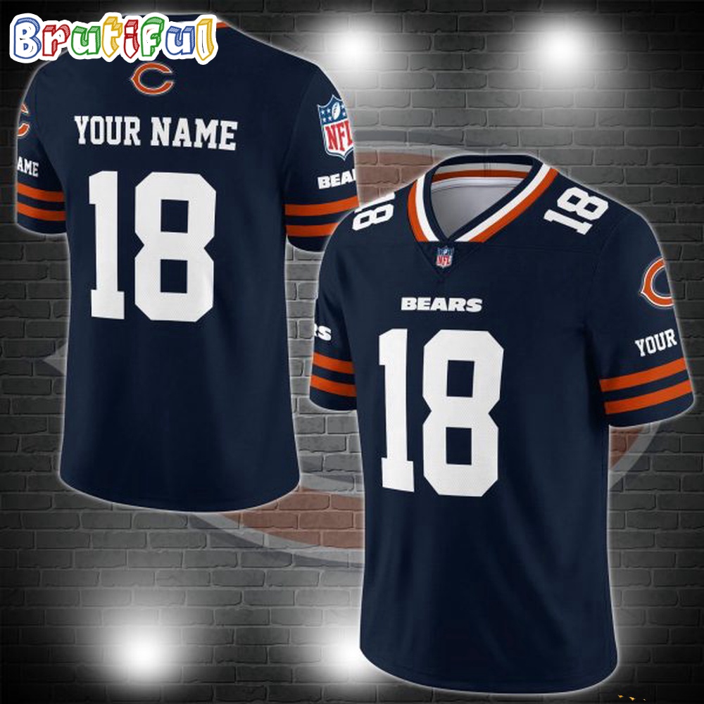 NFL Chicago Bears Logo Team Custom Football Jersey, Football Jersey Shirt