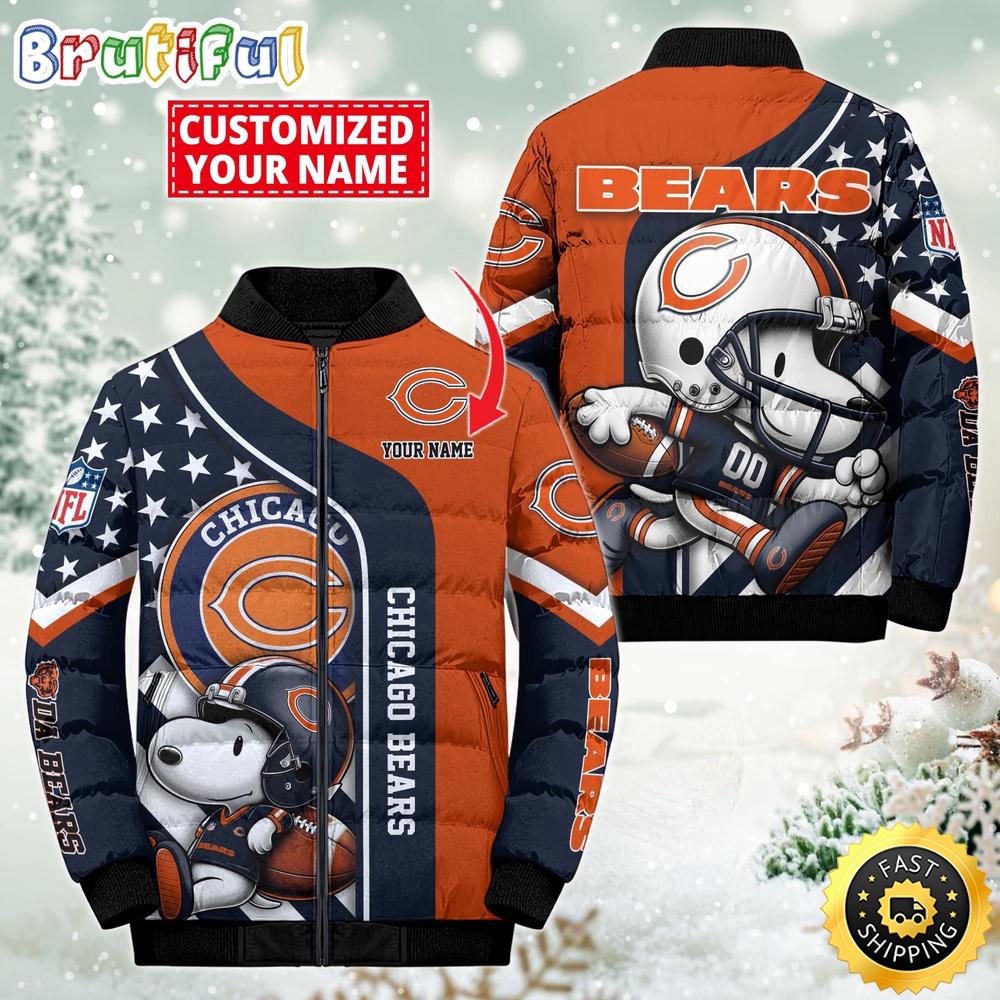 NFL Chicago Bears Puffer Jacket Snooby Customized Jacket