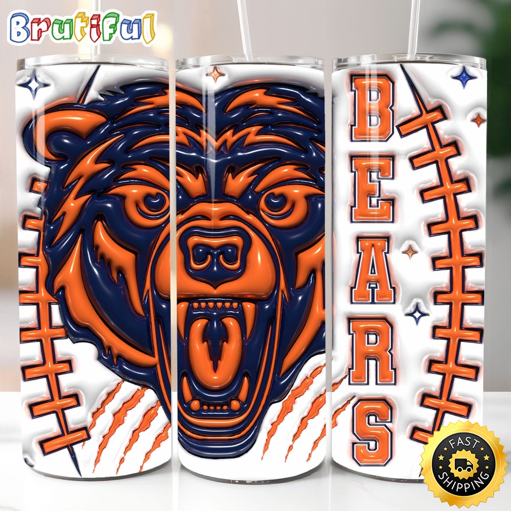 NFL Chicago Bears Tumbler All Over Print Skinny Tumbler