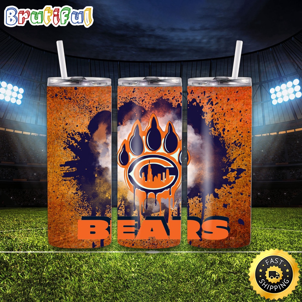 NFL Chicago Bears Tumbler Logo And Team Skinny Tumbler